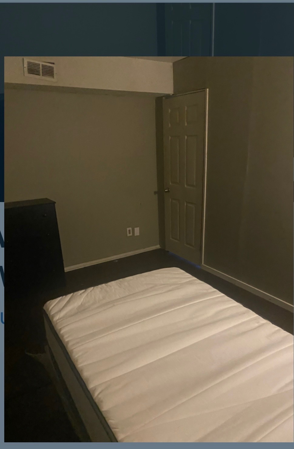 One spacious bedroom