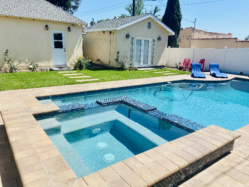 Private Studio B with pool view