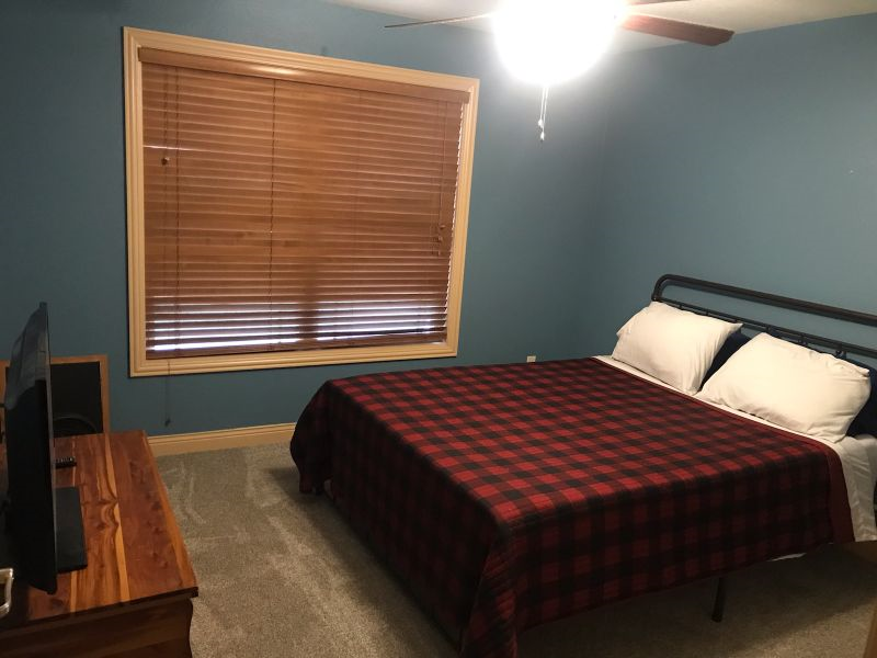 Upstairs bedroom with private bath in house