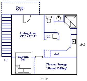 Studio (over garage) with Private Bath and Entrance - Photo 5