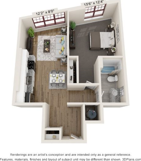 New, fully furnished 1b/1b, in the heart of the Short North Arts District near many hospitals! 306
