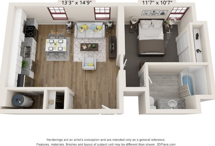 New, fully furnished 1b/1b, in the heart of the Short North Arts District near many hospitals! 303