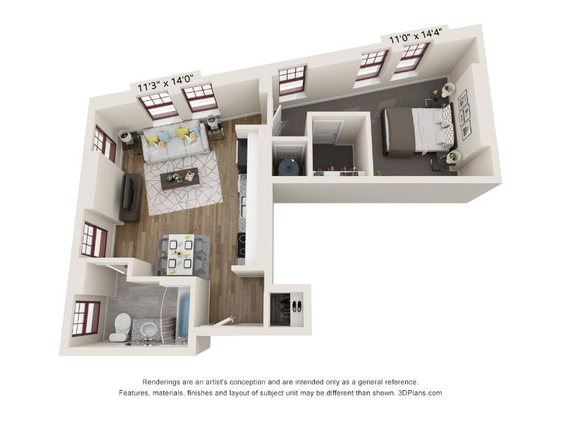 New, fully furnished 1b/1b, in the heart of the Short North Arts District near many hospitals! 302