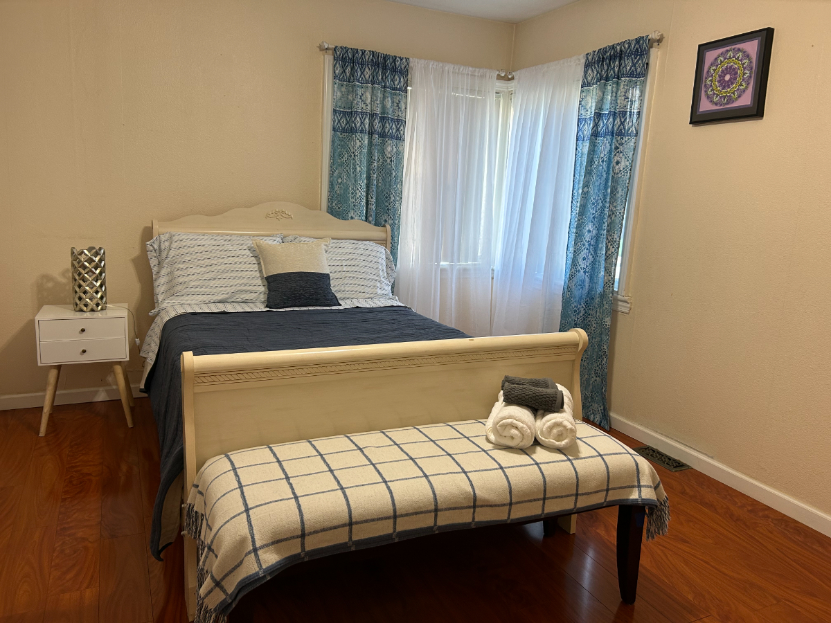 Sky-blue Bedroom near hospitals