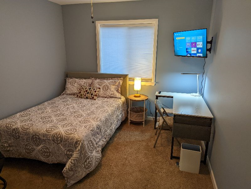 "Leavenworth" room, full bed, new furnishings