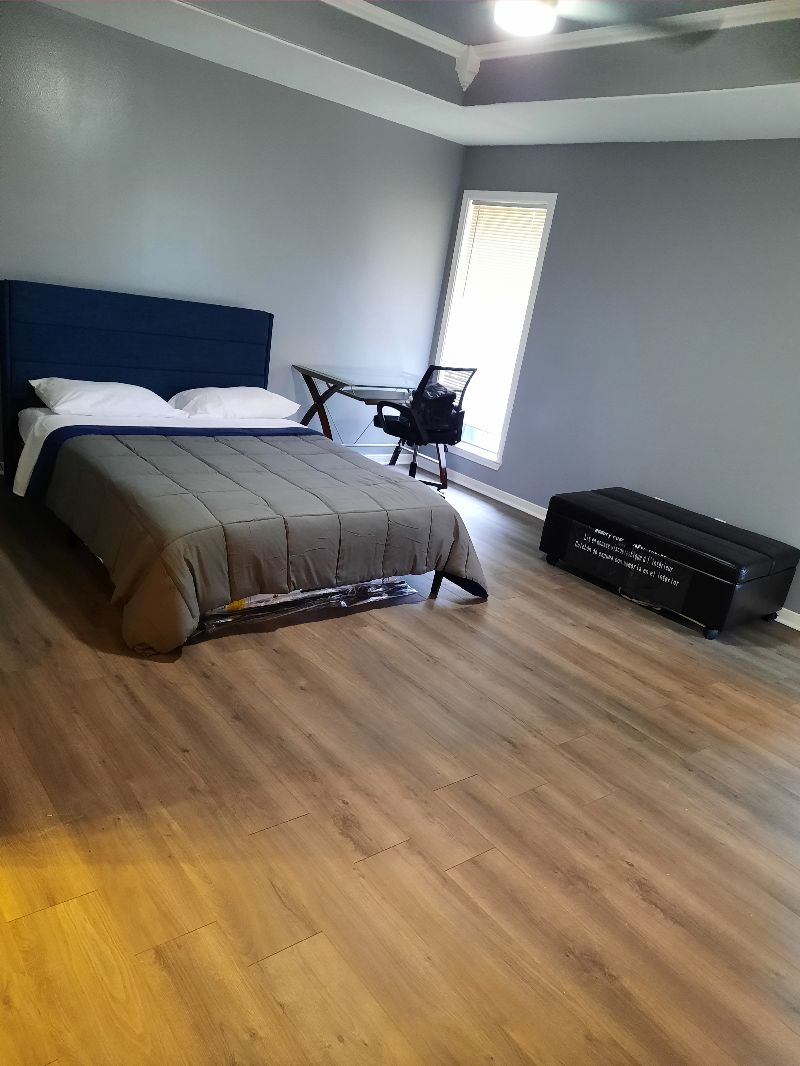 Master bedroom in shared duplex