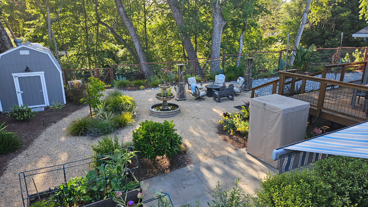 Tree lined property on Soquel Creek