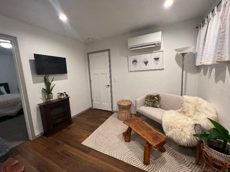 Newly Built ADU, bedroom with LVP
