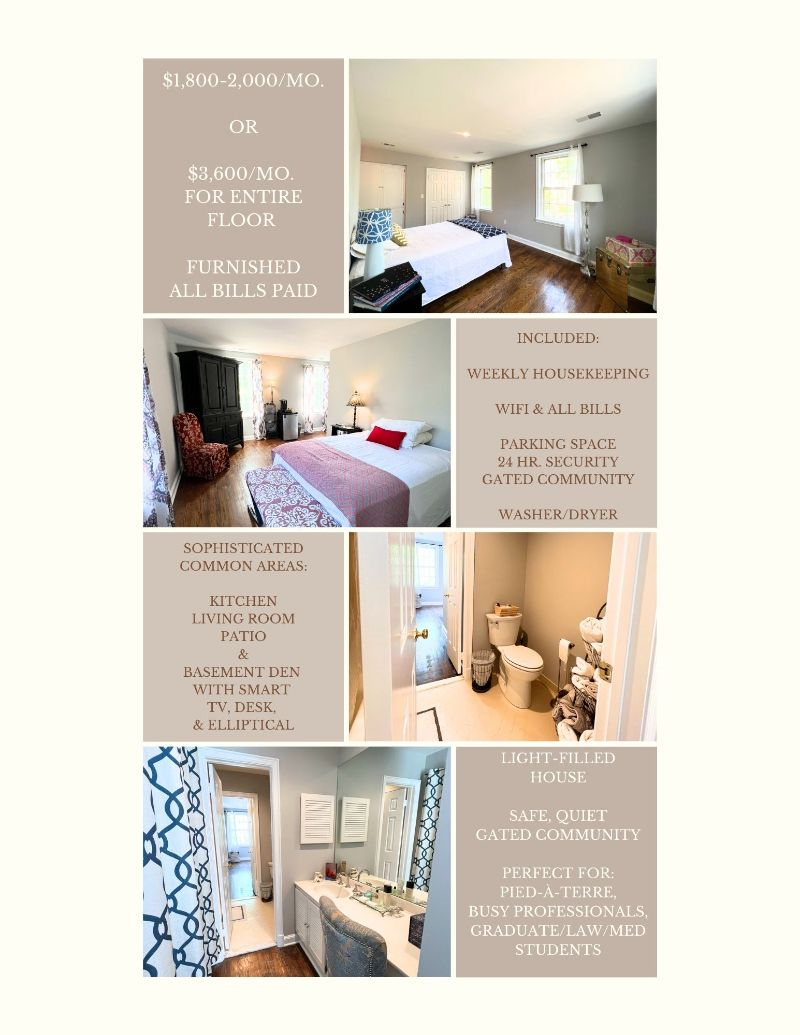 2 Furnished Rooms Available in Beautiful DC Townhome, close to Sibley, GW, Georgetown Hospitals - Photo 3