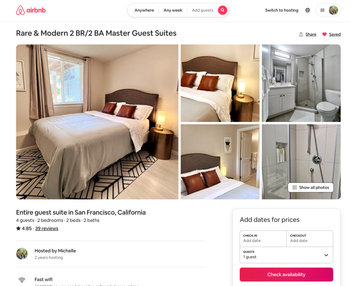 Rare & Modern 2 Master Bedroom Guest Suites - Photo 2