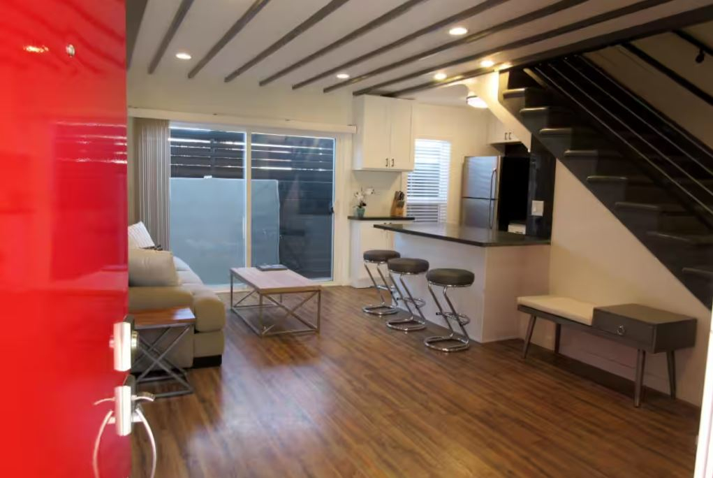 2-Story Furnished 1 Bedroom w/Vaulted Ceilings, Gated Property, New Kitchen & Bath, Parking, Full Size W&D, A/C - Photo 3