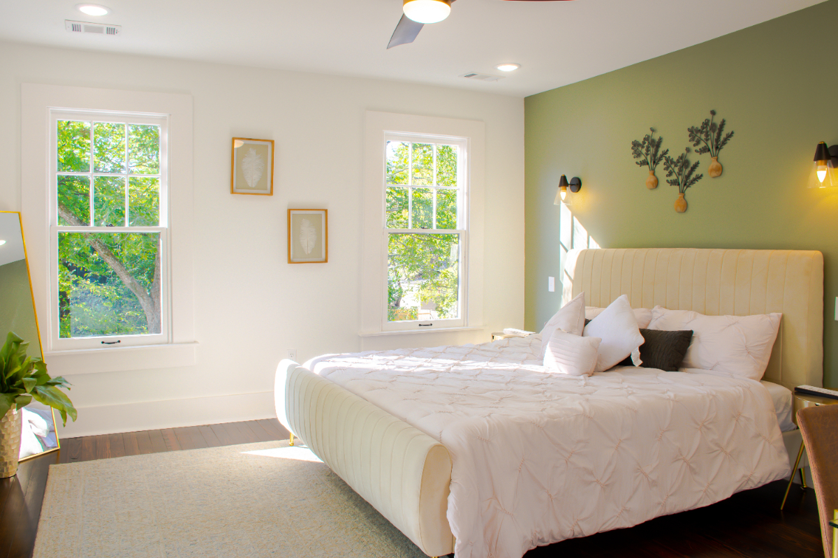 Sage Green Featurewall Bedroom