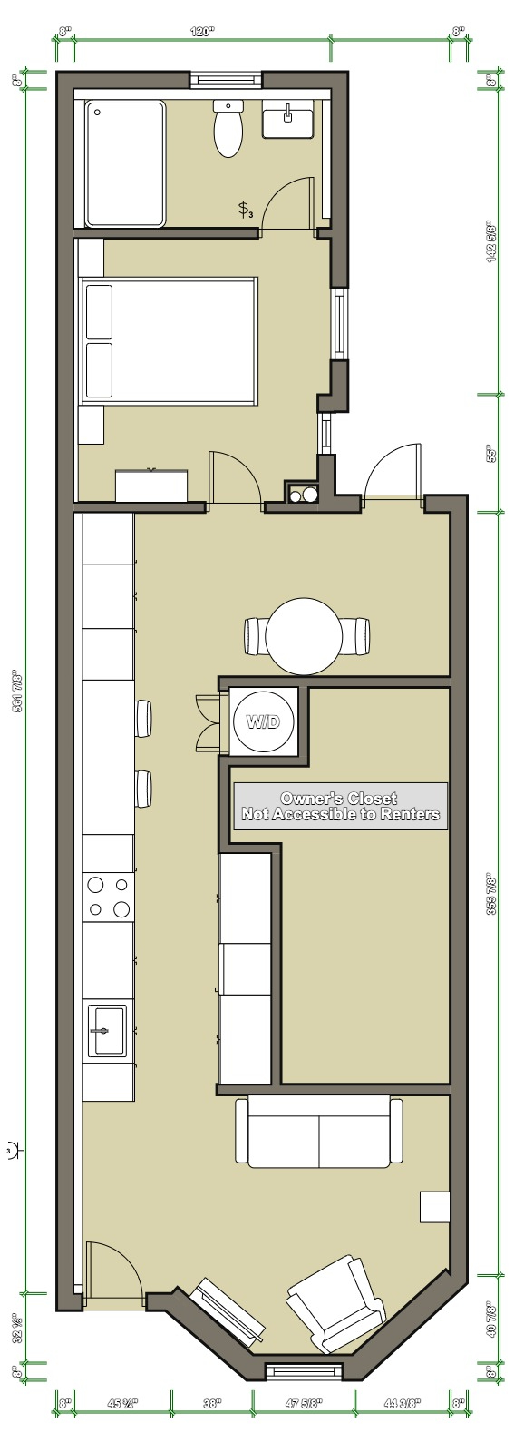 Modern 1BR apartment in historic DC row home - Photo 11