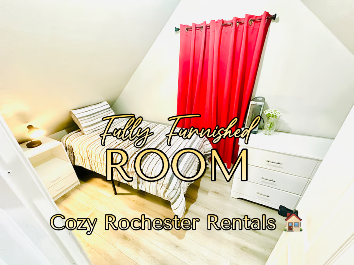 Rochester room with couch, microwave, and fridge - Photo 1