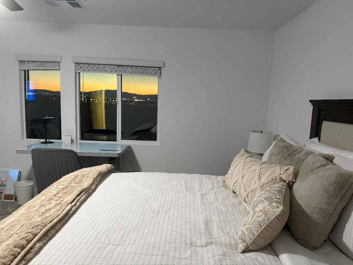 Master bedroom & private bath