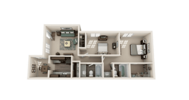 Magnolia 2 bedrooms