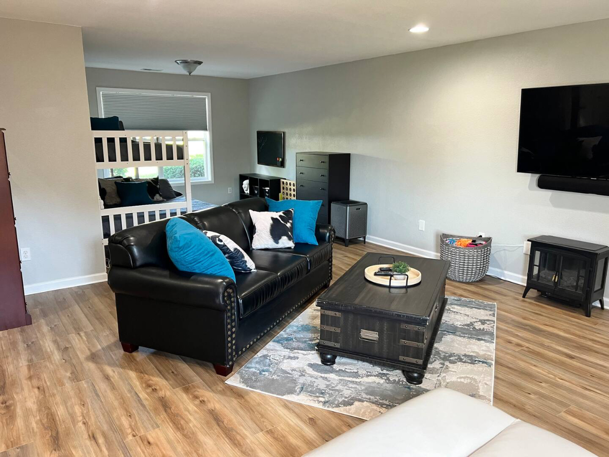 Semi-private living room bedroom suite