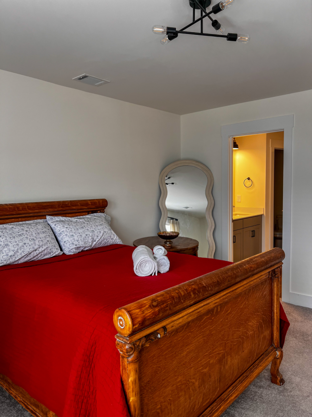 Primary bedroom, private bath & walk in closet