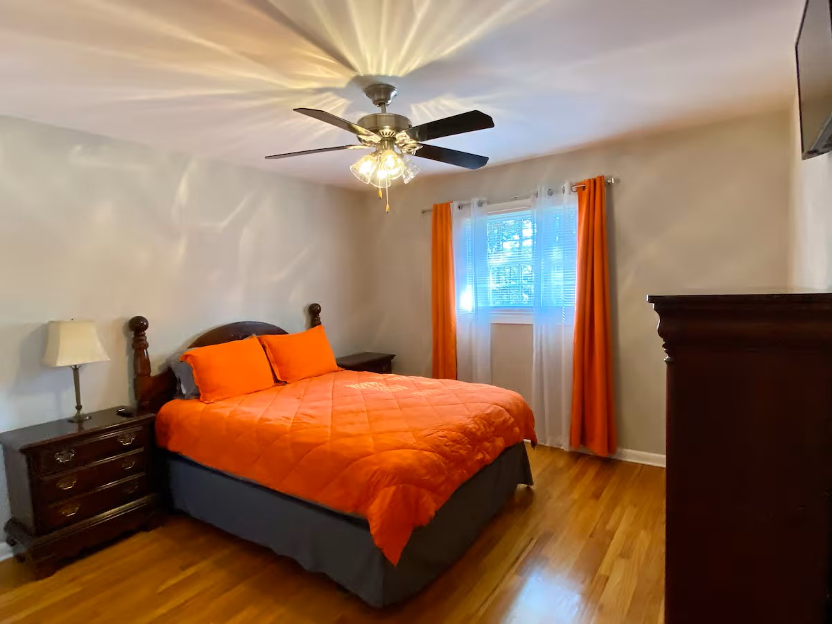 Inviting Queen Bedroom with Shared Luxuries and Cozy Fireplace - Decatur Charm
