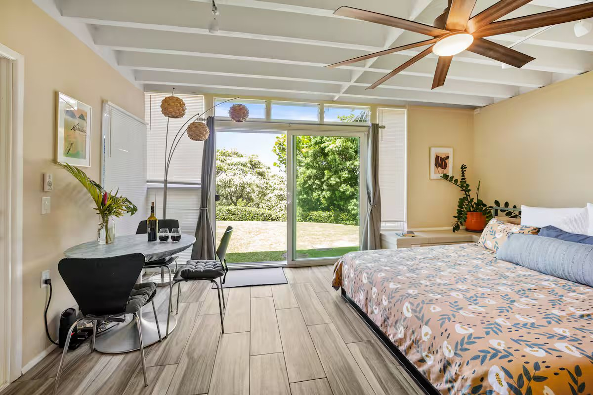 Stylish Kailua Studio with Garden Views and Ocean Glimpse