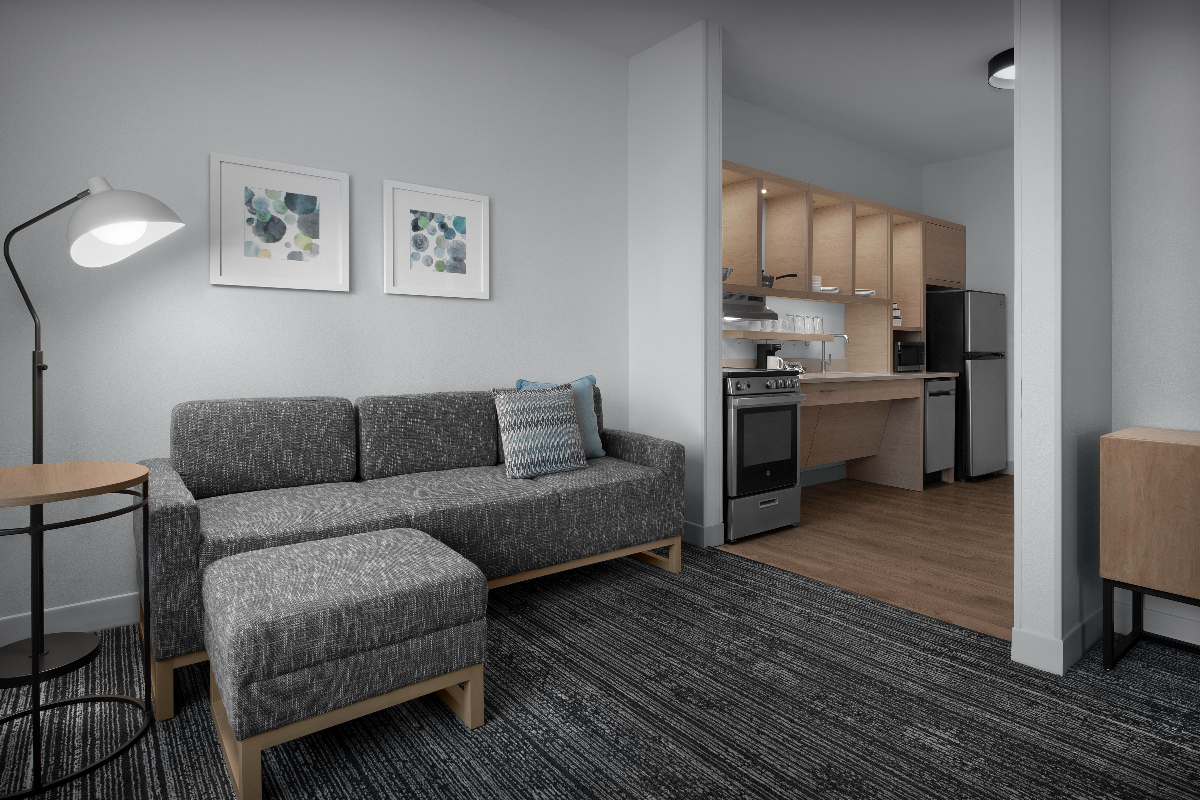 Modern King Studio with Full Kitchen & Workspace - Photo 8