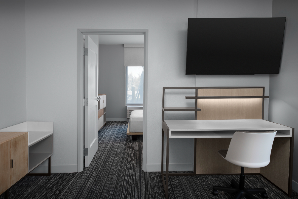 Modern King Studio with Full Kitchen & Workspace - Photo 7